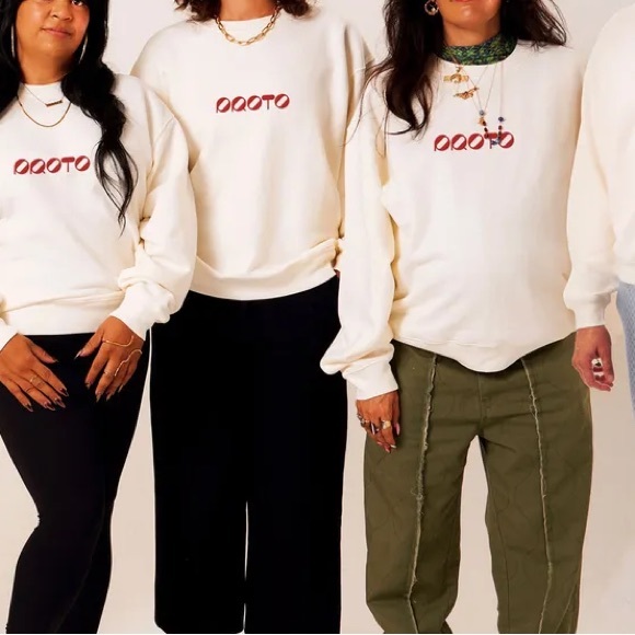 Proto Collective Size Small Crewneck Sweatshirt, Cream - Picture 1 of 14